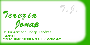 terezia jonap business card