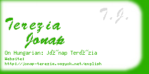 terezia jonap business card